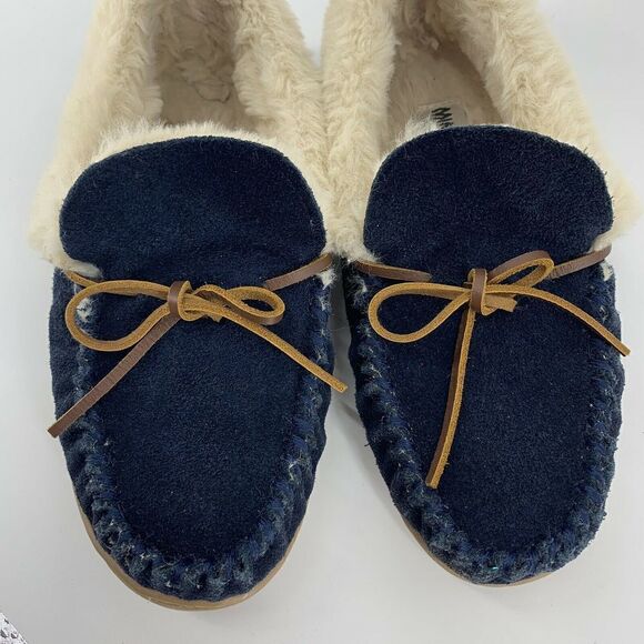 Minnetonka Allie Jr Trapper Moccasin Slippers Sz 6 - Picture 4 of 10